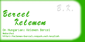 bercel kelemen business card